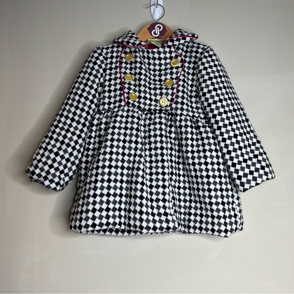 Penelope Mack Girls Tweed Houndstooth coat size 5-6